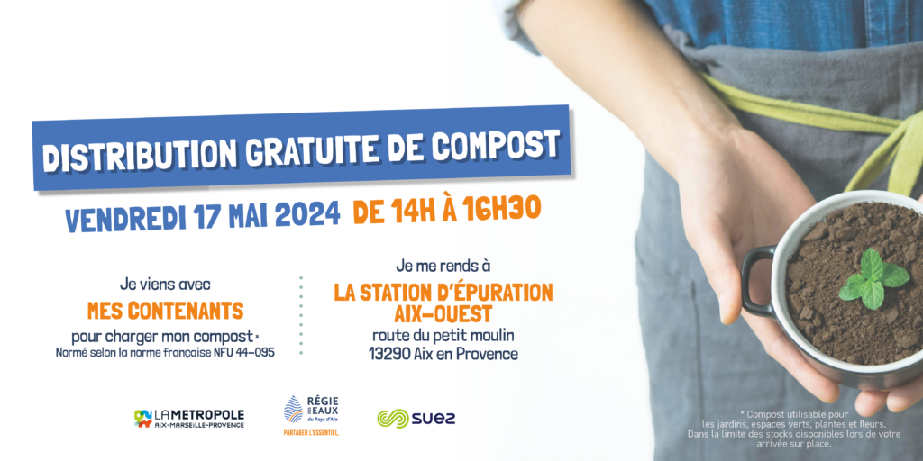 [Événement] Distribution gratuite de compost à la station d'épuration d'Aix Ouest 17052024