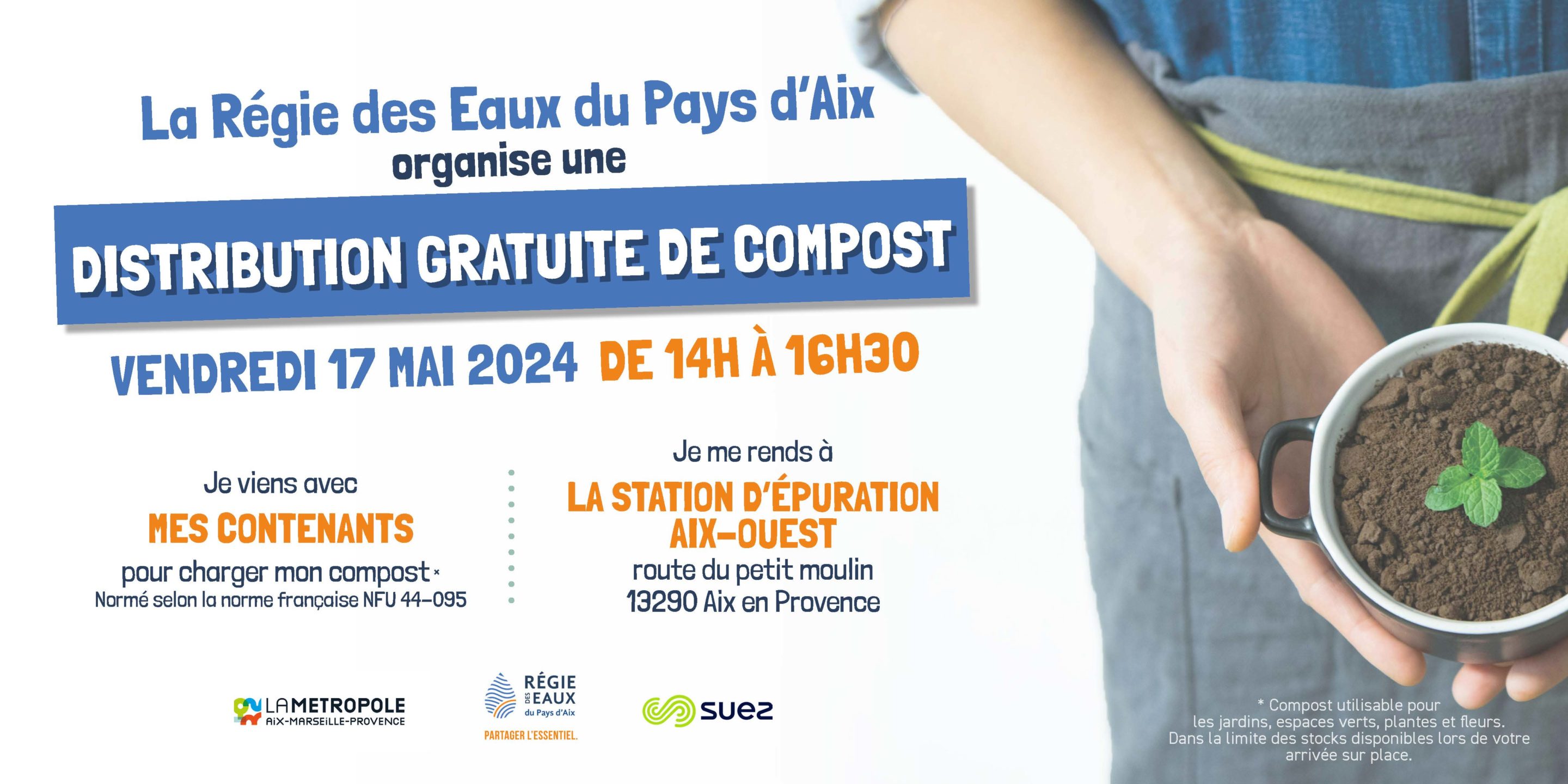 [Événement] Distribution gratuite de compost à la station d'épuration d'Aix Ouest 17052024