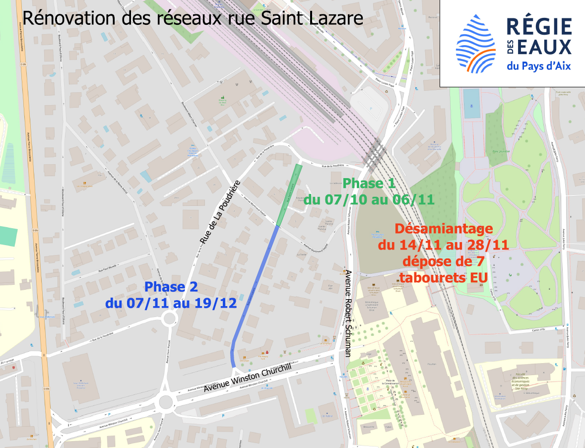 Plan de circulation allée des Tilleuls - chantier Venelles 2024