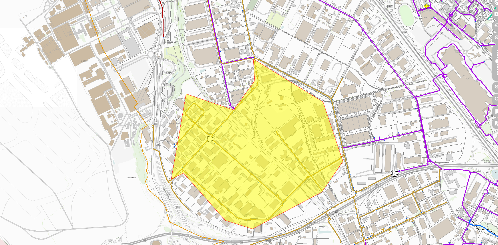 Zone coupure d'eau, travaux secteur sud - Vitrolles - juillet 2025 Zone coupure d'eau, travaux rue Seyssaud - Vitrolles - juillet 2025