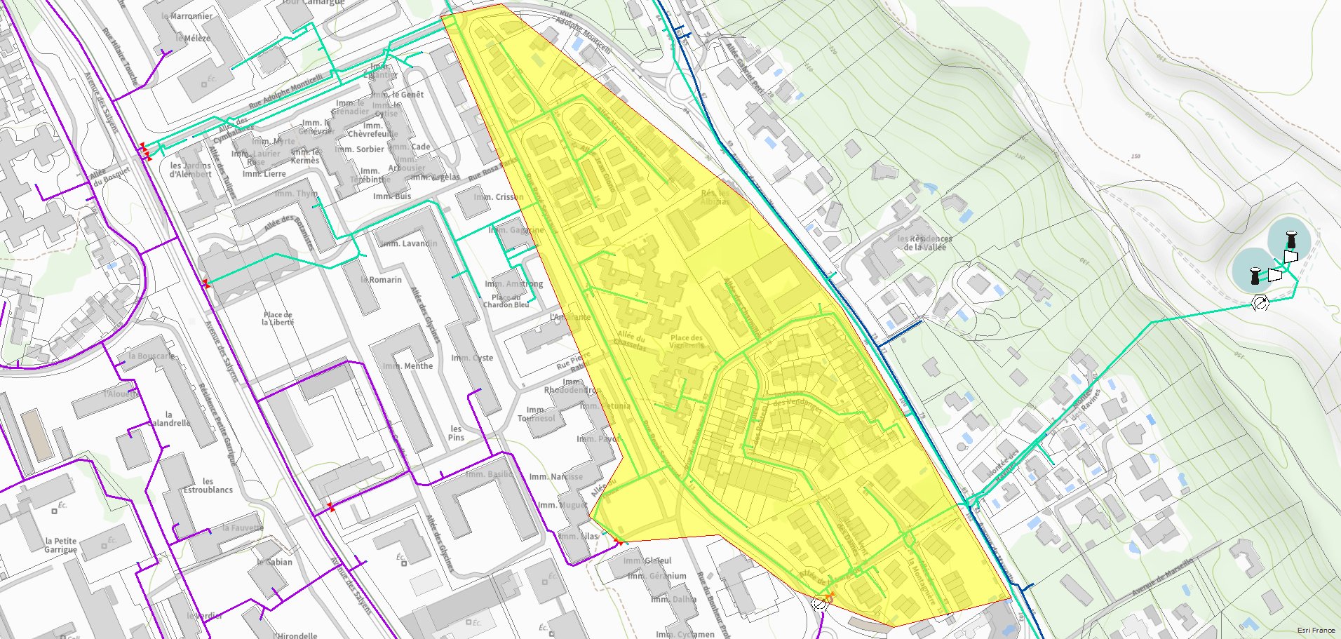 Zone coupure d'eau, travaux rue Seyssaud - Vitrolles - juillet 2025 Zone coupure d'eau, travaux rue Seyssaud - Vitrolles - juillet 2025
